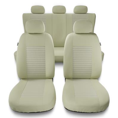 Sitzbezüge Auto für BMW 5er E34, E39, E60, E61, F10, G30, G31 (1988-2019) - Autositzbezüge  Universal Schonbezüge für Autositze - Auto-Dekor - Modern - MG-2 (grau)  MG-2 (grau)