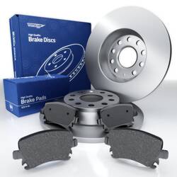 Bremsbeläge + Bremsscheiben für Audi A3 8P Hatchback, Sportback (2004-2013) - Tomex - TX 13-95 + TX 71-37 (Hinterachse)