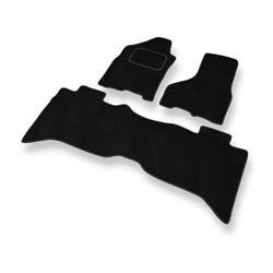 Fußmatten Auto für Dodge RAM IV (2009-2018) - Veloursmatten schwarze Automatten Autoteppiche - DGS Autodywan