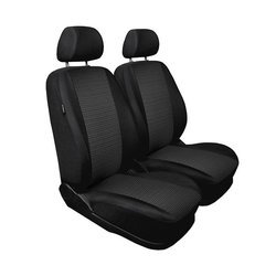 Maßgeschneiderte Sitzbezüge für Fiat Fiorino Van (2009-2016) ) - Autositzbezüge Schonbezüge für Autositze - Auto-Dekor - Practic - schwarz