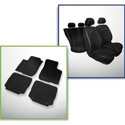Maßgefertigte Autositzbezüge Kunstleder Sitzbezüge in Schwarz für Audi A3 8L