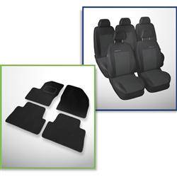 Set: teppiche aus velours + maßgeschneiderte sitzbezüge für Ford C-MAX MPV  (2003-2010) – Elegance P-1