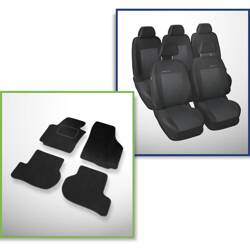 Set: teppiche aus velours + maßgeschneiderte sitzbezüge für Skoda Yeti SUV (2009-2013) – Elegance P-3