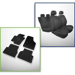 Set: teppiche aus velours + maßgeschneiderte sitzbezüge für Volkswagen Tiguan SUV (2007-2016) – Elegance P-3