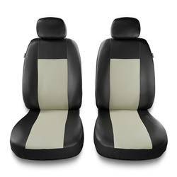 Sitzbezüge Auto für Alfa Romeo 147 (2000-2010) - Vordersitze Autositzbezüge Set Universal Schonbezüge - Auto-Dekor - Comfort 1+1 - beige