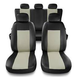 Sitzbezüge Auto für Audi A4 B5, B6, B7, B8, B9 (1995-....) - Autositzbezüge Universal Schonbezüge für Autositze - Auto-Dekor - Comfort - beige