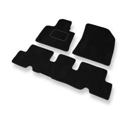 Fußmatten Auto für Citroen C4 Picasso II (2013-2018) - Veloursmatten schwarze Automatten Autoteppiche - DGS Autodywan