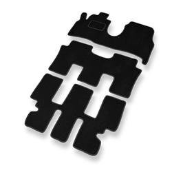 Fußmatten Auto für Citroen C8 (2002-2014) - Veloursmatten schwarze Automatten Autoteppiche - DGS Autodywan