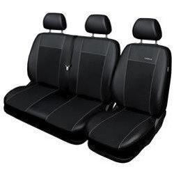 Maßgeschneiderte Sitzbezüge für Citroen Jumper II Van (2006-2015) ) - Autositzbezüge Schonbezüge für Autositze - Auto-Dekor - Premium - schwarz