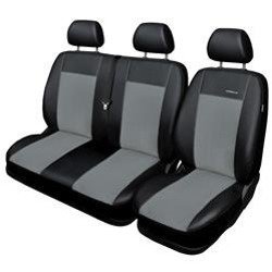 Maßgeschneiderte Sitzbezüge für Citroen Jumper III Van (2014-....) ) - Autositzbezüge Schonbezüge für Autositze - Auto-Dekor - Premium - grau