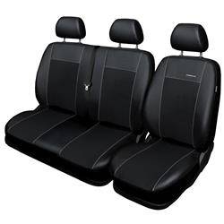 Maßgeschneiderte Sitzbezüge für Ford Transit Custom Bus (2014-....) 9 Sitzer) - Autositzbezüge Schonbezüge für Autositze - Auto-Dekor - Premium - schwarz