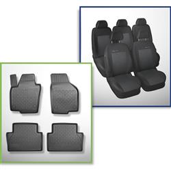 Sitzbezüge Auto für Fiat Punto Grande, Evo, 2012 (2005-2018) - Autositzbezüge  Universal Schonbezüge für Autositze - Auto-Dekor - Elegance - blau DG-0007