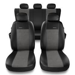 Sitzbezüge Auto für BMW X5 E53, E70, F15, G05 (2000-2019) - Autositzbezüge Universal Schonbezüge für Autositze - Auto-Dekor - Premium - misura B - schwarz