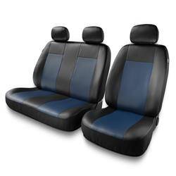 Sitzbezüge Auto für Citroen Berlingo I, II, III (1996-2019) - Autositzbezüge Universal Schonbezüge für Autositze - Auto-Dekor - Comfort 2+1 - blau