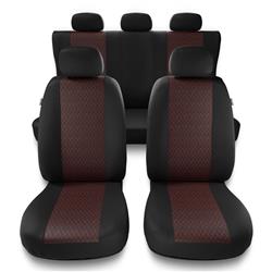 Sitzbezüge Auto für Citroen C3 I, II, III (2002-2019) - Autositzbezüge Universal Schonbezüge für Autositze - Auto-Dekor - Profi - rot
