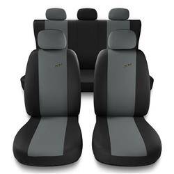 Sitzbezüge Auto für Citroen C4 I, II (2004-2017) - Autositzbezüge Universal Schonbezüge für Autositze - Auto-Dekor - XR - hellgrau