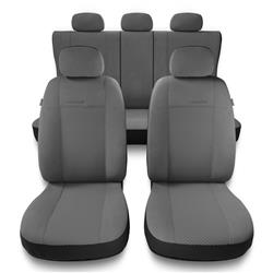 Sitzbezüge Auto für Fiat Albea I, II (2002-2010) - Autositzbezüge Universal Schonbezüge für Autositze - Auto-Dekor - Prestige - grau