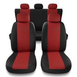Sitzbezüge Auto für Fiat Palio I, II (1996-2004) - Autositzbezüge Universal Schonbezüge für Autositze - Auto-Dekor - XR - rot
