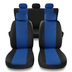 Sitzbezüge Auto für Fiat Qubo (2009-2019) - Autositzbezüge Universal Schonbezüge für Autositze - Auto-Dekor - XR - blau