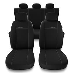 Sitzbezüge Auto für Fiat Tipo I, II (1987-2019) - Autositzbezüge Universal Schonbezüge für Autositze - Auto-Dekor - Prestige - schwarz