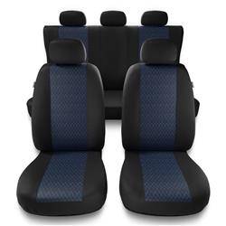 Sitzbezüge Auto für Hyundai i10 I, II, III (2008-....) - Autositzbezüge Universal Schonbezüge für Autositze - Auto-Dekor - Profi - blau