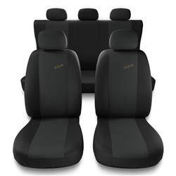 Sitzbezüge Auto für Hyundai i10 I, II, III (2008-....) - Autositzbezüge Universal Schonbezüge für Autositze - Auto-Dekor - XR - dunkelgrau