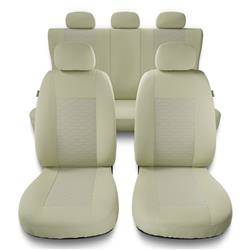 Sitzbezüge Auto für Kia Carens I, II, III, IV (2000-2019) - Autositzbezüge Universal Schonbezüge für Autositze - Auto-Dekor - Modern - MP-3 (beige)