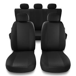 Sitzbezüge Auto für Kia Rio I, II, III, IV (2000-2019) - Autositzbezüge Universal Schonbezüge für Autositze - Auto-Dekor - Profi - grau