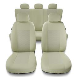 Sitzbezüge Auto für Kia Sportage I, II, III, IV (1994-2019) - Autositzbezüge Universal Schonbezüge für Autositze - Auto-Dekor - Modern - MP-3 (beige)