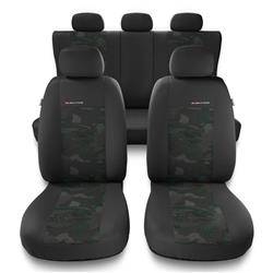 Sitzbezüge Auto für Seat Arosa I, II (1997-2004) - Autositzbezüge Universal Schonbezüge für Autositze - Auto-Dekor - Elegance - grün