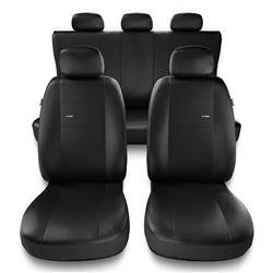 Sitzbezüge Auto für Seat Leon I, II, III (1999-2019) - Autositzbezüge Universal Schonbezüge für Autositze - Auto-Dekor - X-Line - schwarz
