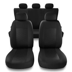 Sitzbezüge Auto für Smart Forfour I, II (2004-2019) - Autositzbezüge Universal Schonbezüge für Autositze - Auto-Dekor - Modern - MP-1 (schwarz)
