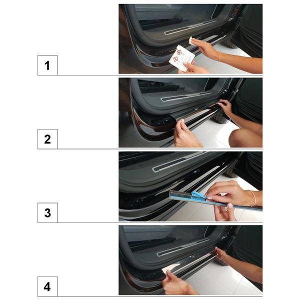 Einstiegsleisten aus Stahl für Kia Sportage IV QL SUV (5 Türen) -  (2015-2021) - Croni - Standard - schwarz (geschleifte Oberfläche) standard  - schwarz (geschleifte Oberfläche)