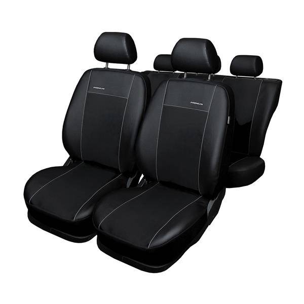 Maßgeschneiderte Sitzbezüge für Fiat Panda III Hatchback (2011-.) 5  Sitzer - Autositzbezüge Schonbezüge für Autositze - Auto-Dekor - Premium -  schwarz schwarz