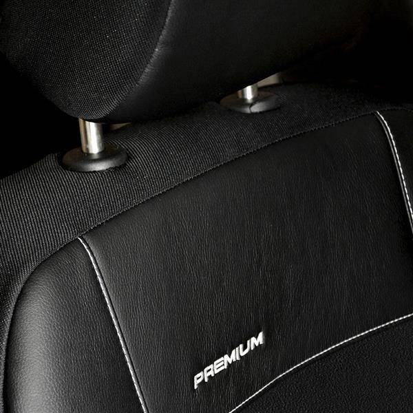 Maßgeschneiderte Sitzbezüge für Opel Movano B Bus (2010-.) geteilte  Sitzbank (2+1 Sitzer)) - Autositzbezüge Schonbezüge für Autositze - Auto- Dekor - Premium - schwarz schwarz