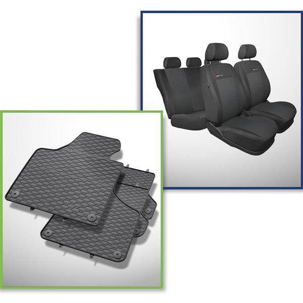 Set: Gummiteppiche + Maßgeschneiderte Sitzbezüge für Audi A3 8P