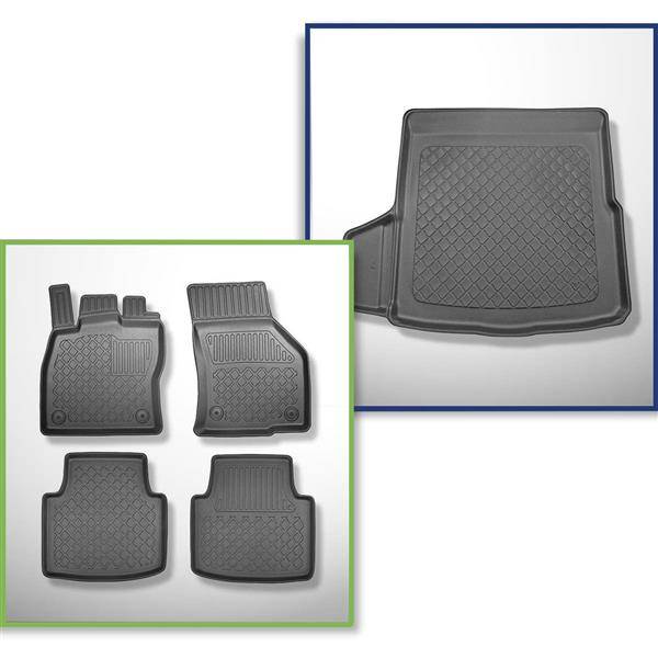 Set: TPE-Teppiche + Kofferraummatte für Volkswagen Arteon