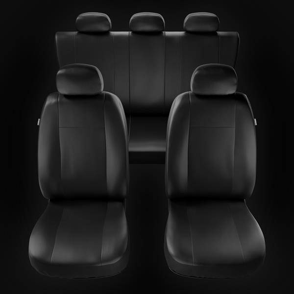 Maßgefertigte Autositzbezüge Kunstleder Sitzbezüge in Schwarz für Audi A3  8L