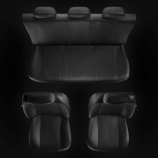 Sitzbezüge Auto für Audi Q3 I, II (2011-2019) - Autositzbezüge Universal  Schonbezüge für Autositze - Auto-Dekor - Comfort - schwarz schwarz