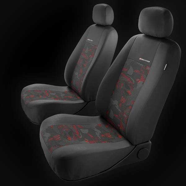 Sitzbezüge Auto für Audi Q3 I, II (2011-2019) - Autositzbezüge Universal  Schonbezüge für Autositze - Auto-Dekor - Elegance - rot rot