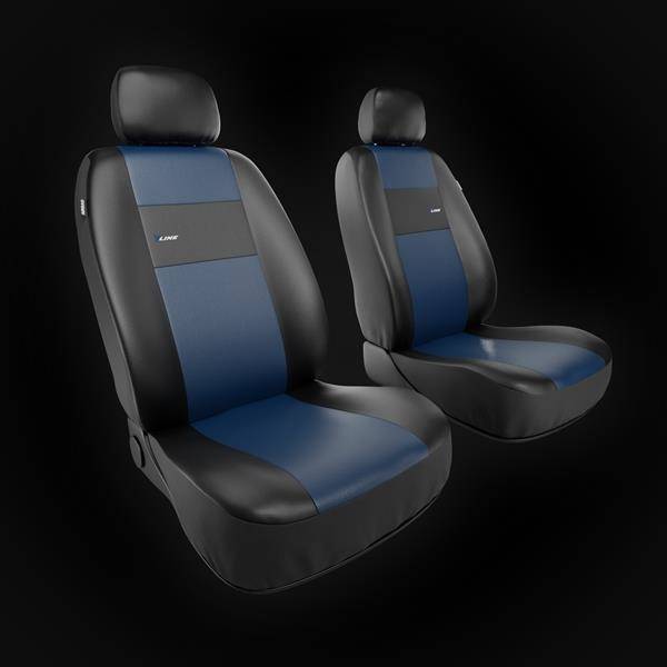 Sitzbezüge Auto für BMW 2er F22, F45 (2013-2019) - Vordersitze  Autositzbezüge Set Universal Schonbezüge - Auto-Dekor - X-Line 1+1 - blau  DG-0007