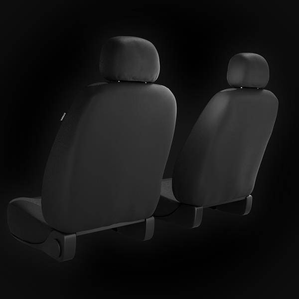 Sitzbezüge Auto für Chevrolet Spark I, II (2005-2019) - Autositzbezüge  Universal Schonbezüge für Autositze - Auto-Dekor - Turbo - dunkelgrau  dunkelgrau
