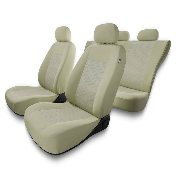 Sitzbezüge Auto für Citroen C3 I, II, III (2002-2019) - Autositzbezüge  Universal Schonbezüge für Autositze - Auto-Dekor - Modern - MP-3 (beige)  MP-3 (beige)