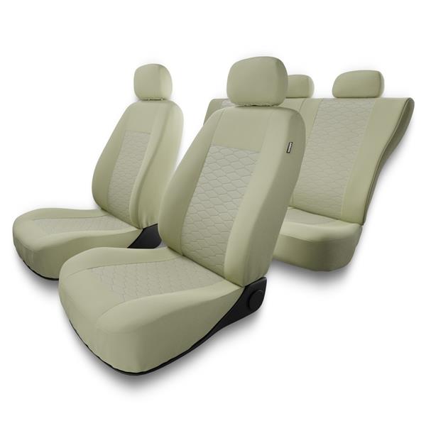 Sitzbezüge Auto für Dacia Sandero I, II (2008-2019) - Autositzbezüge  Universal Schonbezüge für Autositze - Auto-Dekor - Modern - MP-3 (beige)  MP-3 (beige)