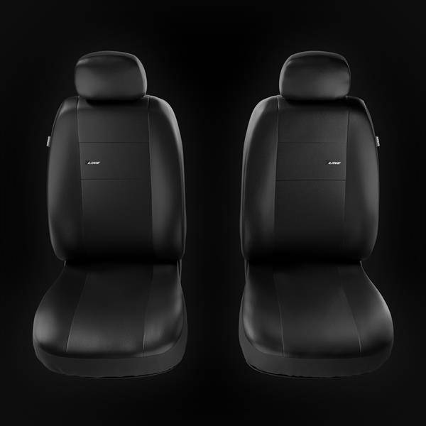 Sitzbezüge Auto für Ford C-MAX I, II (2003-2019) - Vordersitze  Autositzbezüge Set Universal Schonbezüge - Auto-Dekor - X-Line 1+1 - schwarz  schwarz