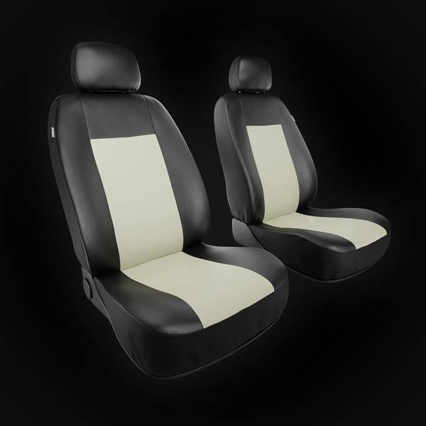 Sitzbezüge Auto für Ford Fiesta MK5, MK6, MK7, MK8 (1999-2019) -  Vordersitze Autositzbezüge Set Universal Schonbezüge - Auto-Dekor - Comfort  1+1 - beige beige