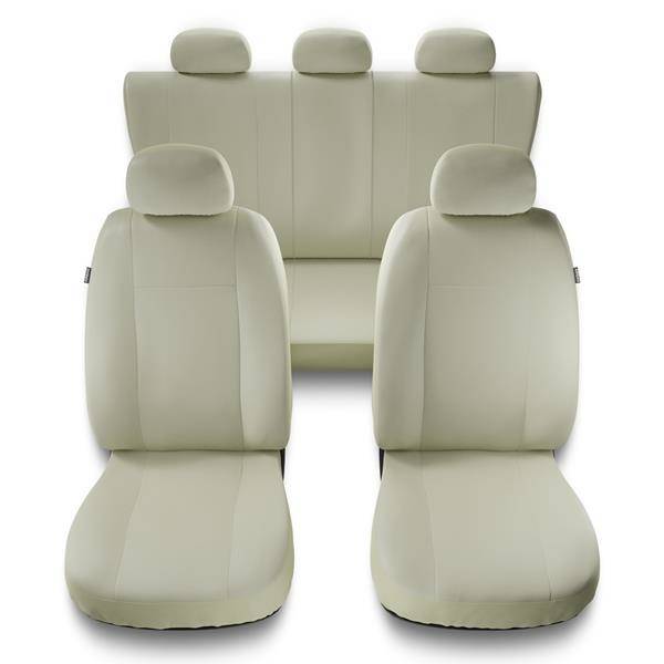 Sitzbezüge Auto für Ford Focus I, II, III, IV (1998-2019) - Autositzbezüge  Universal Schonbezüge für Autositze - Auto-Dekor - Comfort Plus - beige