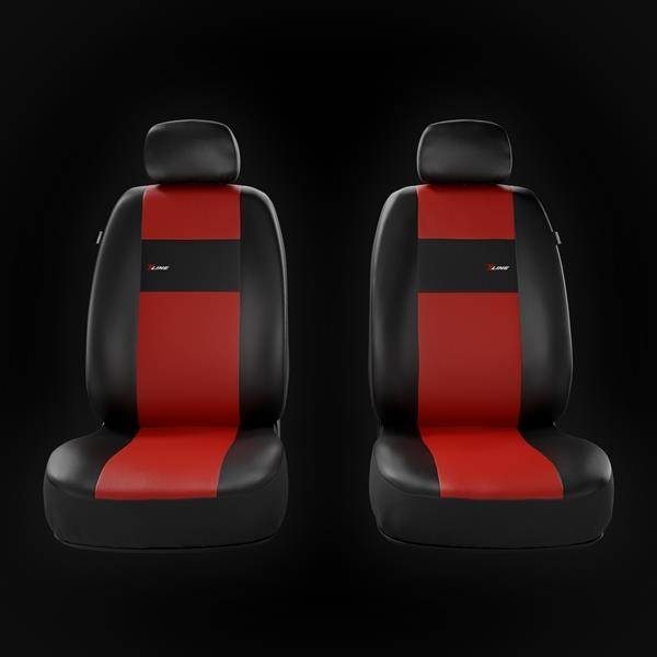 Sitzbezüge Auto für Ford Kuga I, II (2008-2019) - Vordersitze  Autositzbezüge Set Universal Schonbezüge - Auto-Dekor - X-Line 1+1 - rot  rot