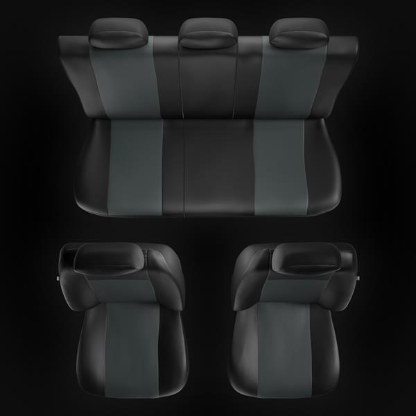 Sitzbezüge Auto für Hyundai Matrix (2001-2010) - Autositzbezüge Universal  Schonbezüge für Autositze - Auto-Dekor - Comfort - grau DG-0074