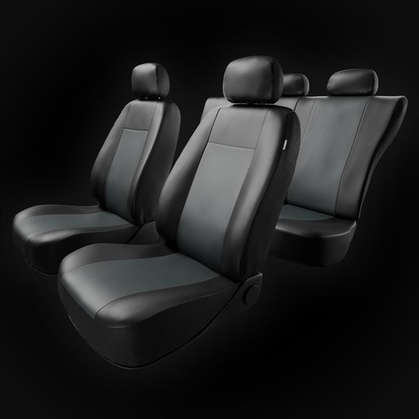 Sitzbezüge Auto für Kia Rio I, II, III, IV (2000-2019) - Autositzbezüge  Universal Schonbezüge für Autositze - Auto-Dekor - Comfort - grau DG-0074
